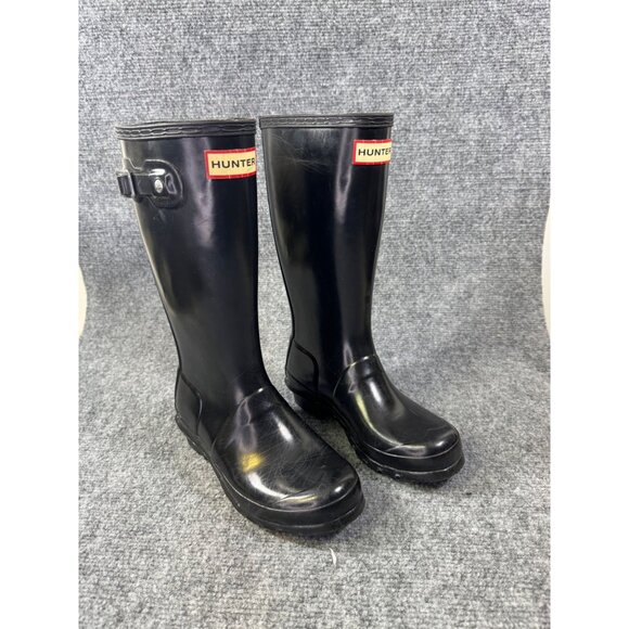 Hunter Kids 3 G Original Black Wellington Rain Boots - Picture 1 of 16